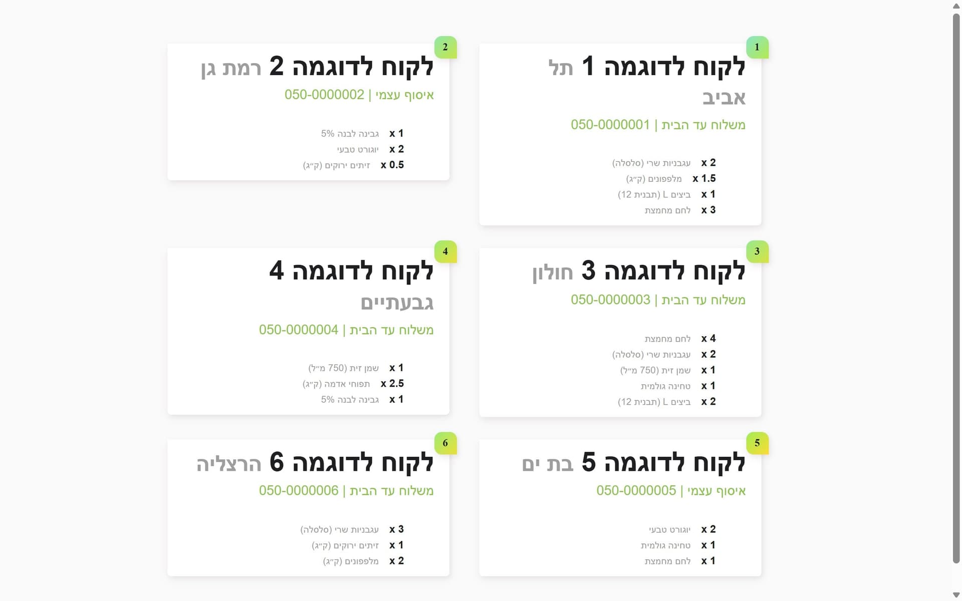 Data2HTML — מגיליון לכרטיסי הזמנה — אפליקציית ווב