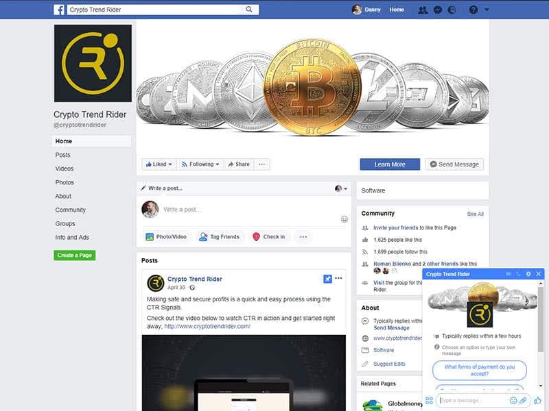 Crypto Trend Rider — Facebook Page