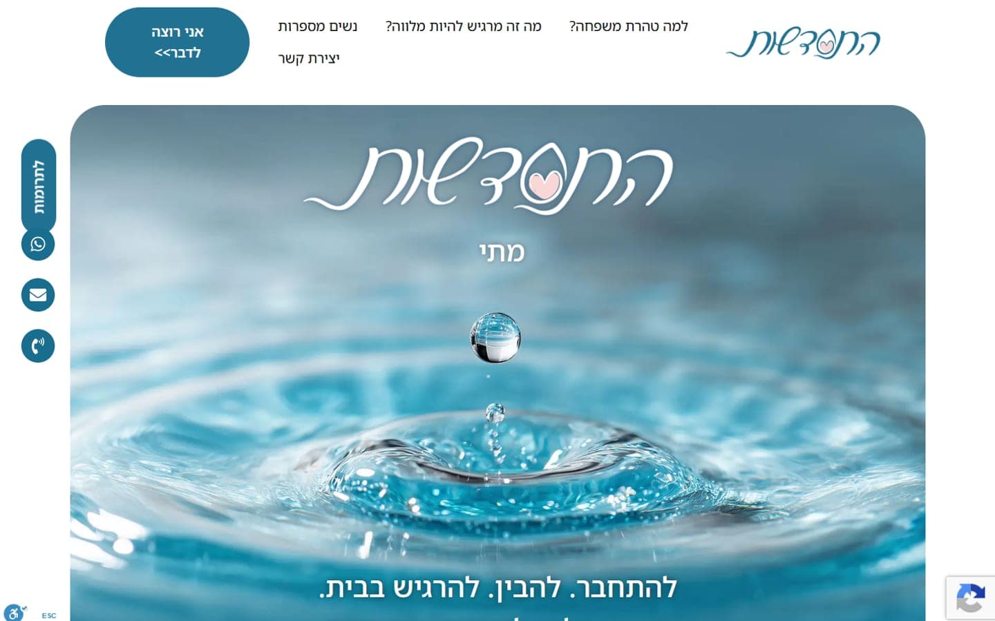 התחדשות — אתר לעמותה — אתר עסקי