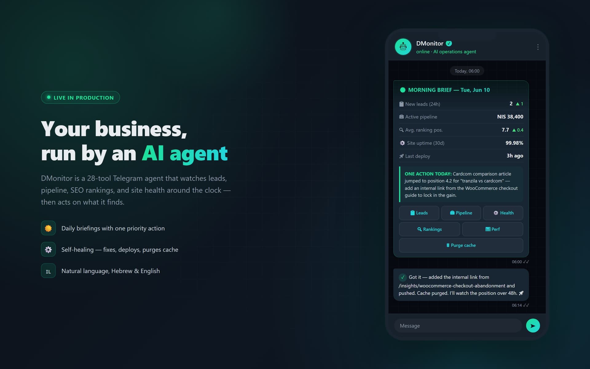 DMonitor — AI Operations Agent